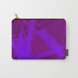 Mirrored edges with dawn diagonal lines of intersecting glowing bright energy waves.  Carry-All Pouch