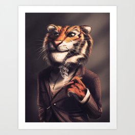 Country Club Collection - Tiger - Flipped Art Print