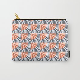 Red White and Blue Striped Shells Carry-All Pouch