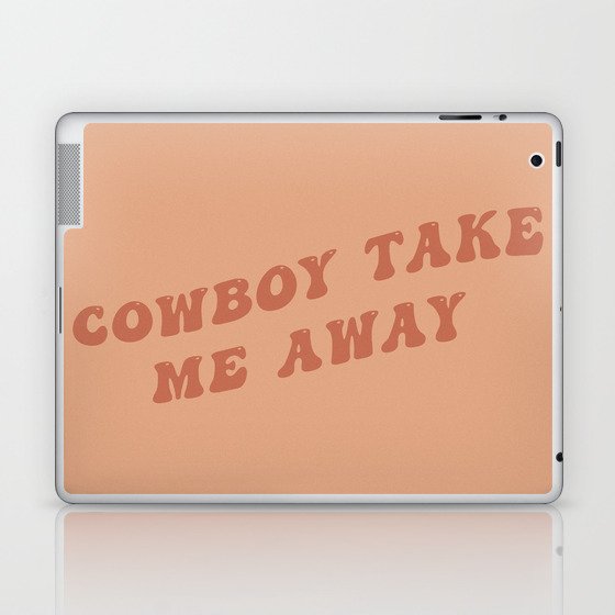 Rusty Orange Cowboy Take Me Away Laptop & iPad Skin