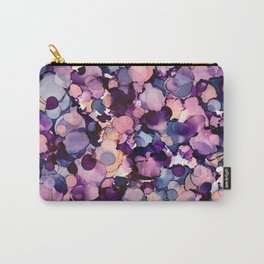 Anemone - Colorful Abstract Painting in Purple, Blue & Coral Carry-All Pouch