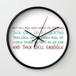 Festive Holiday Quote Wall Clock