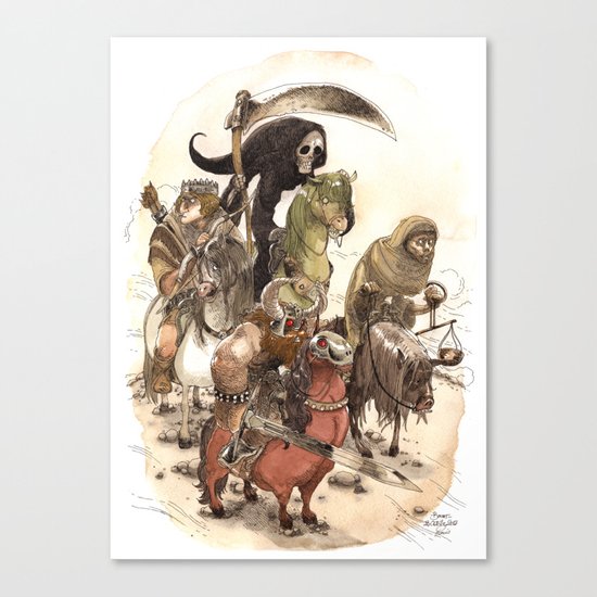 Four Horsemen Canvas Print