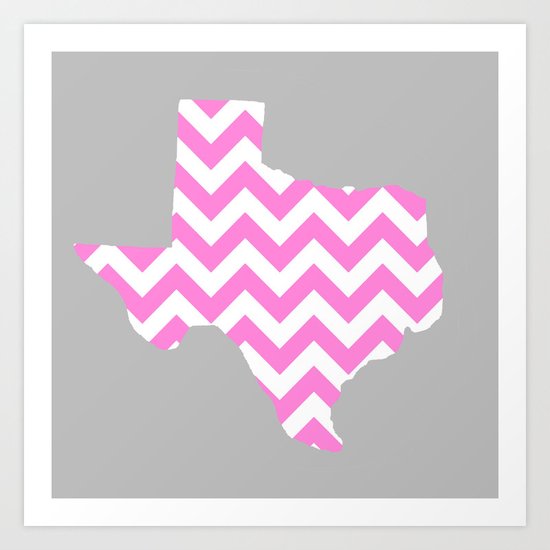 TEXAS {PINK} Art Print