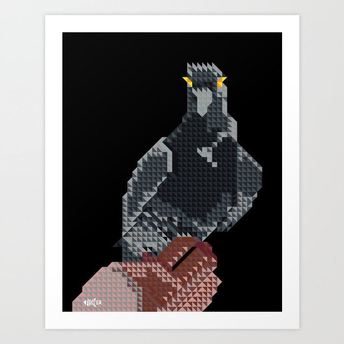 Pigeon Hand Art Print