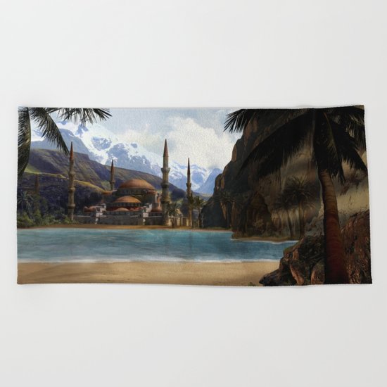 Hidden in the Mountains Beach Towel
