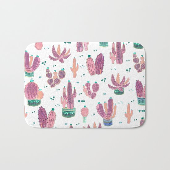 pinky cactus Bath Mat