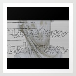 Whatever Whenever Art Print | Typography, Digital, Abstract, Photomontage, Collage 