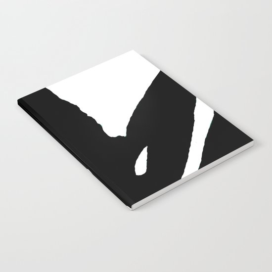Green Fern Black and White Notebook
