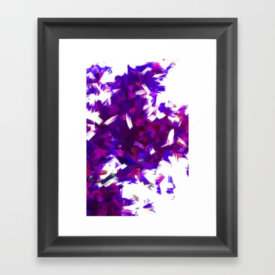 BLOSSOMS - PURPLE BLUE Framed Art Print