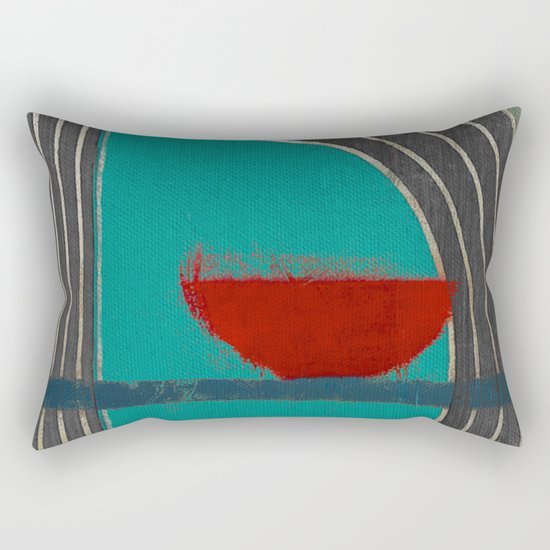 赤容器 (red pot) Rectangular Pillow