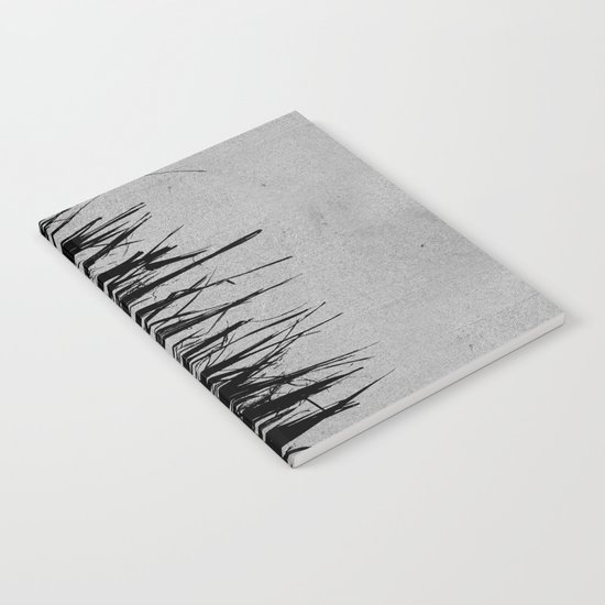 Concrete Fringe Black on Side Notebook