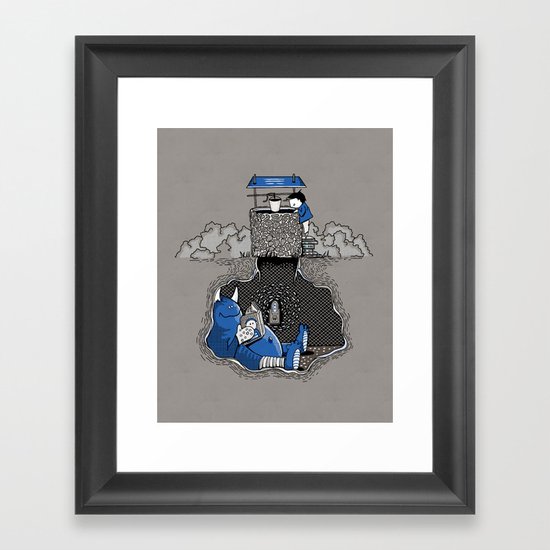 Nightlights and Oven Mitts Framed Art Print