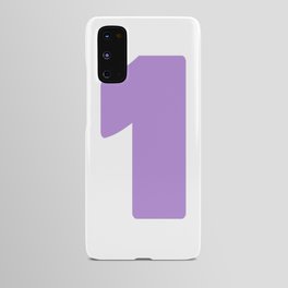 1 (Lavender & White Number) Android Case