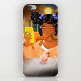 Cute Black Girl Anime iPhone Skin