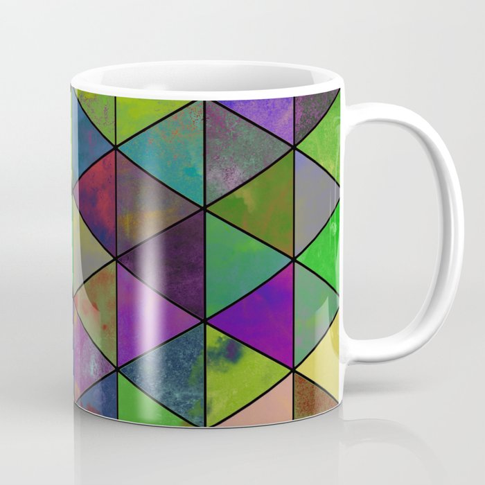 Textured Triangulation - Abstract, geometric triangles Coffee Mug