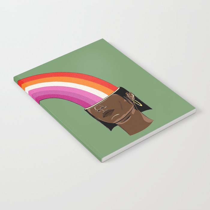 Love is Love - Lesbian rainbow flag Notebook
