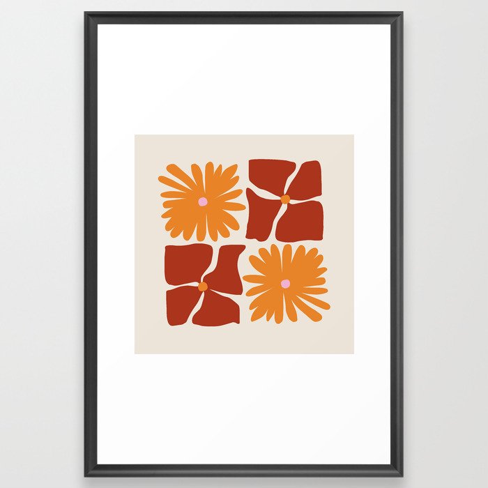 Fall flowers Framed Art Print