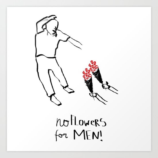 Flower men Art Print