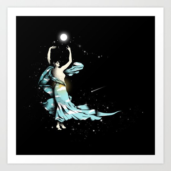 Dance Into The Moonlight Art Print