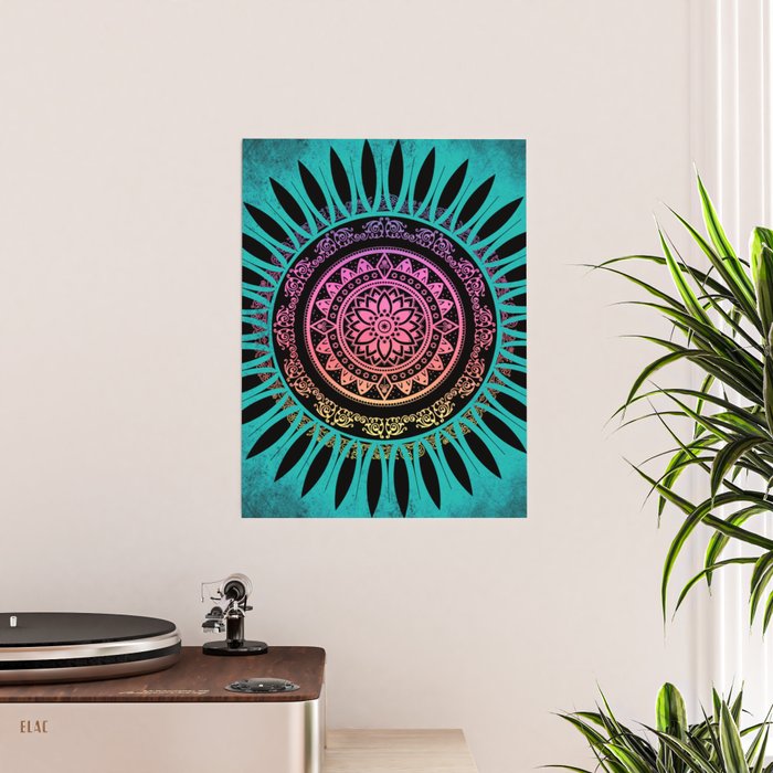 Floral Mandala posters zen