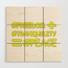 "PEACE FORMULA EQUATION" Cute Design. Buy Now Wood Wall Art