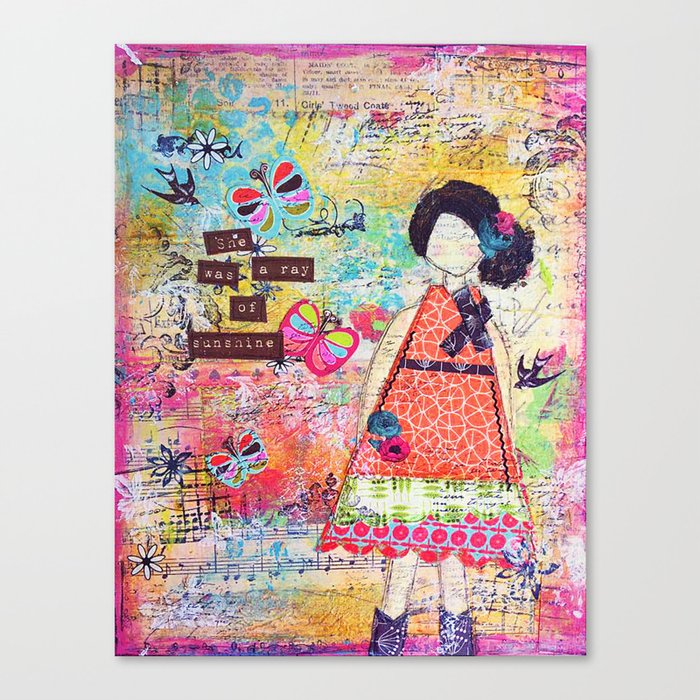 'She was a Ray of Sunshine' by Jolene Ejmont Canvas Print