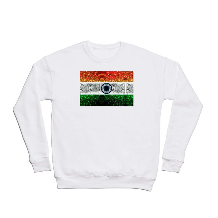 circuit board india (flag) Crewneck Sweatshirt