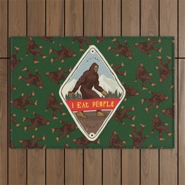 Bigfoot - I Eat People Outdoor Rug