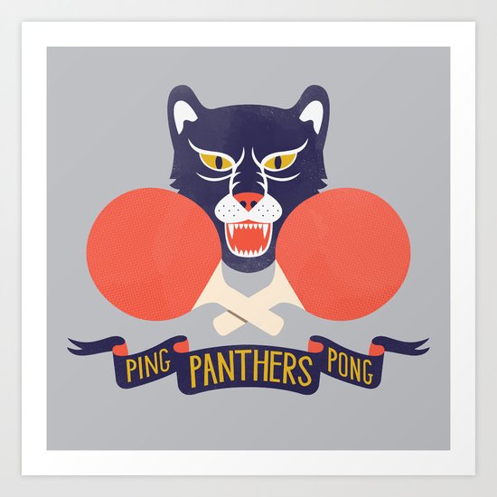 Ping Pong Panthers Art Print