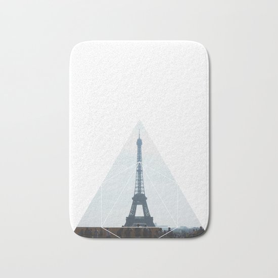 Eiffel Tower Art - Geometric Photography Bath Mat