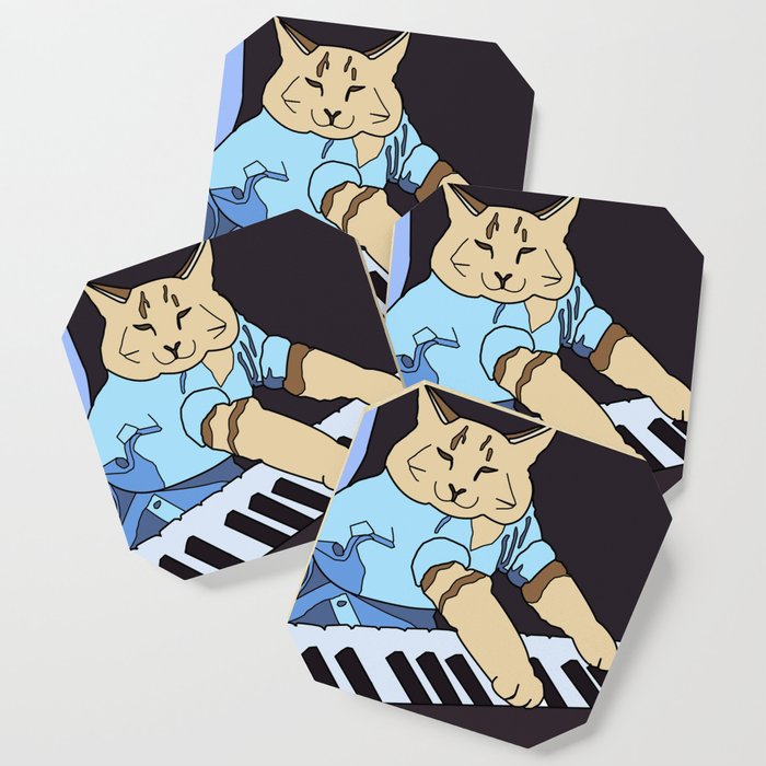 The Piano Cat Meme Coaster By Zivile Society6