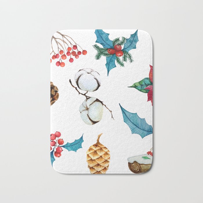 Winter elements Bath Mat