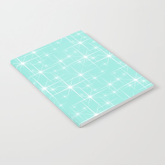 Blue Tiffany Glitters Stars Notebook