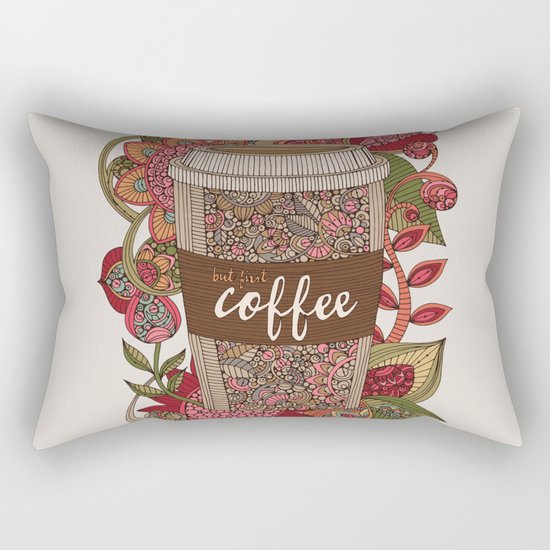 But first coffee Rectangular Pillow