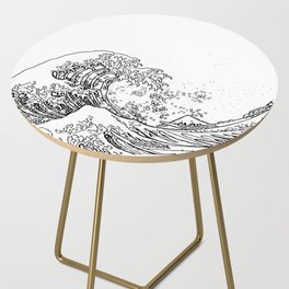 big wave japanese art style Side Table