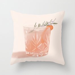 Gin Fizz Cocktail Throw Pillow