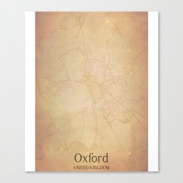 Oxford vintage map Canvas Print