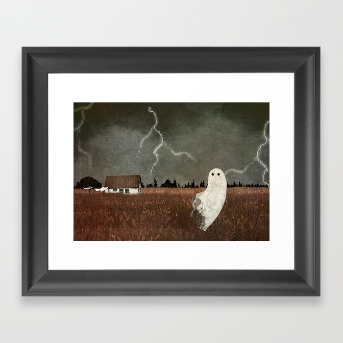 Lightning strike Framed Art Print