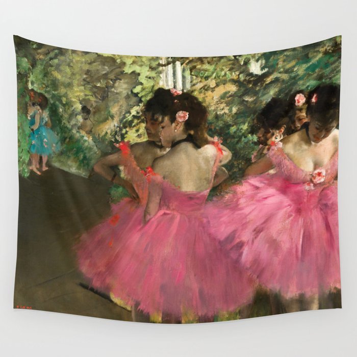 Edgar Degas "Dancers in pink" Wall Tapestry