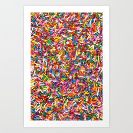 Rainbow Sprinkles Sweet Candy Colorful Art Print