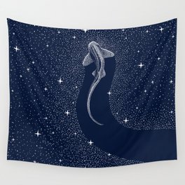 Leopard Shark in Cosmos Wall Tapestry