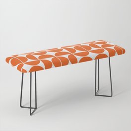 Mid Century Modern Geometric 04 Orange Bench