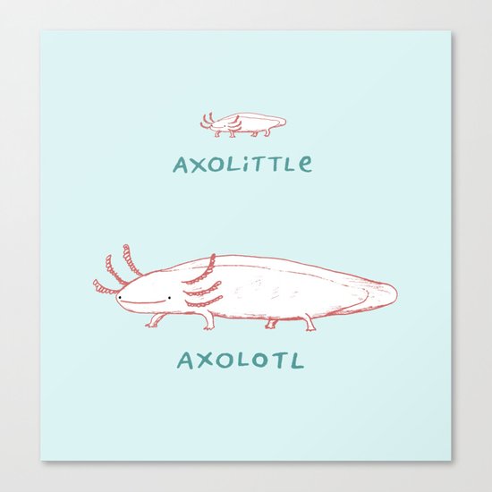 Axolittle Axolotl Canvas Print