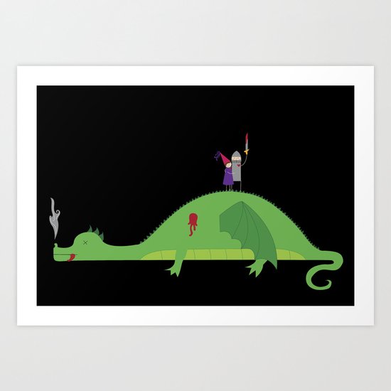 Knight in Shining Tin Foil Art Print