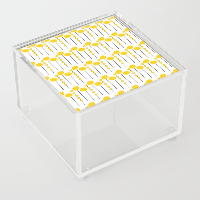 Yellow Mod Wildflowers Acrylic Box