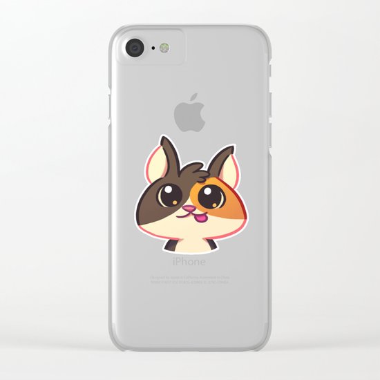 Curious Kitty Cat Clear iPhone Case