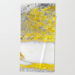 Silver and Gold Marble Design Beach Towel