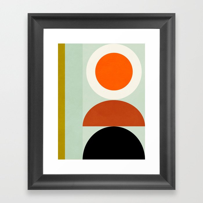 think big shapes geometric Framed Art Print