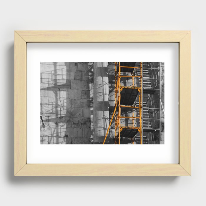 Ancient scaffold 2 Recessed Framed Print